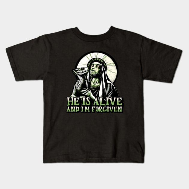 Jesus Lizard - Easter Kids T-Shirt by valentinahramov